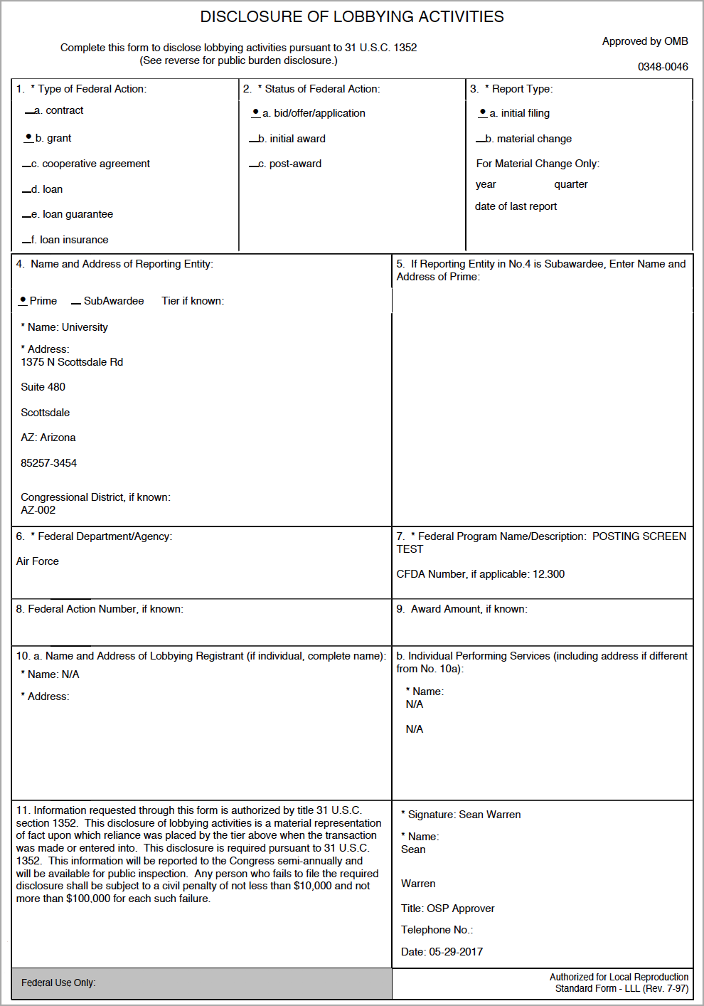 S2S - 'SFLLL' Disclosure of Lobbying Activities Form Instructions ...