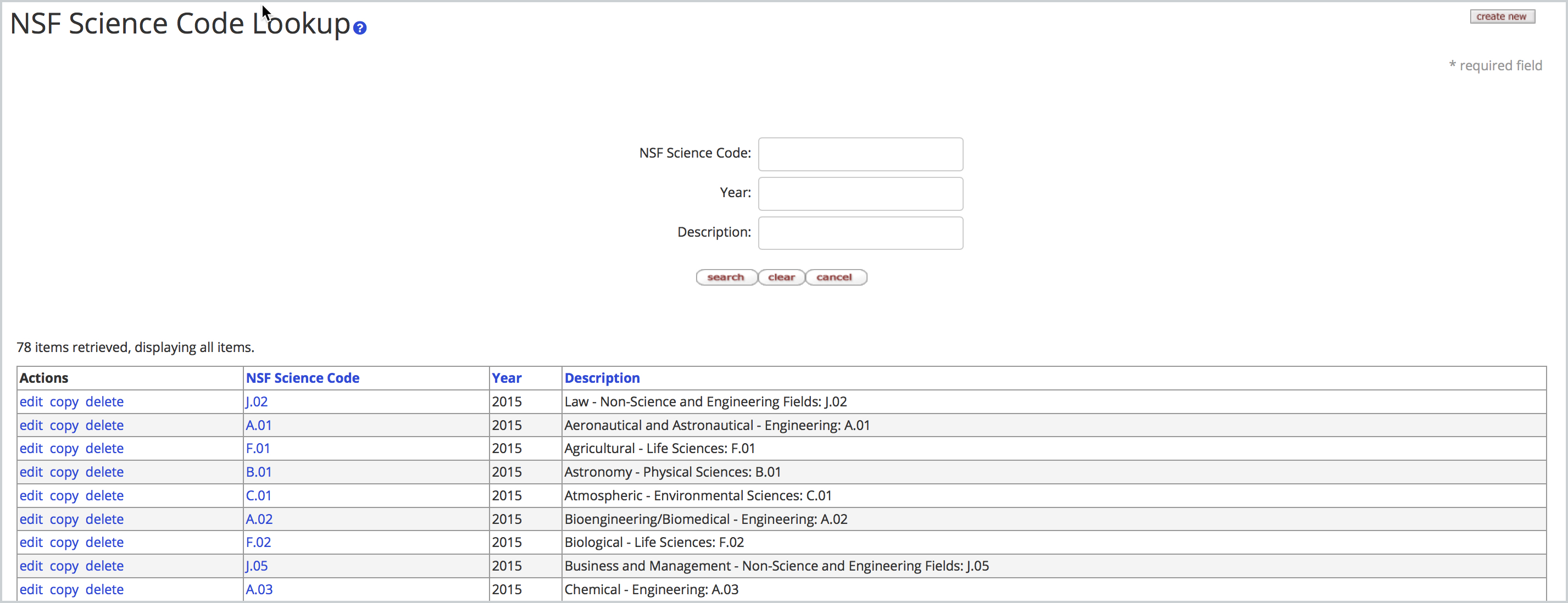 Maintenance - Nsf Science Code – Kuali Research