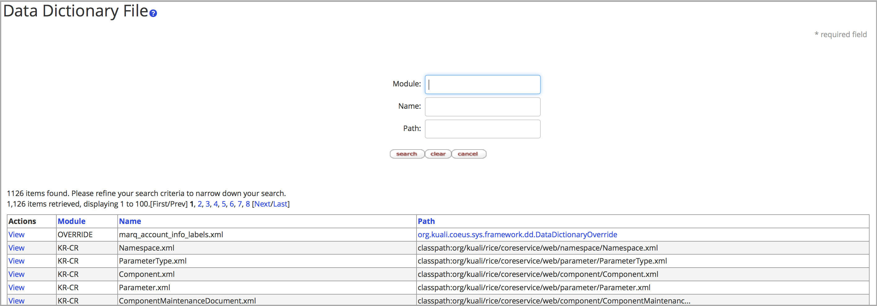 System Admin Data Dictionary In Use Kuali Research