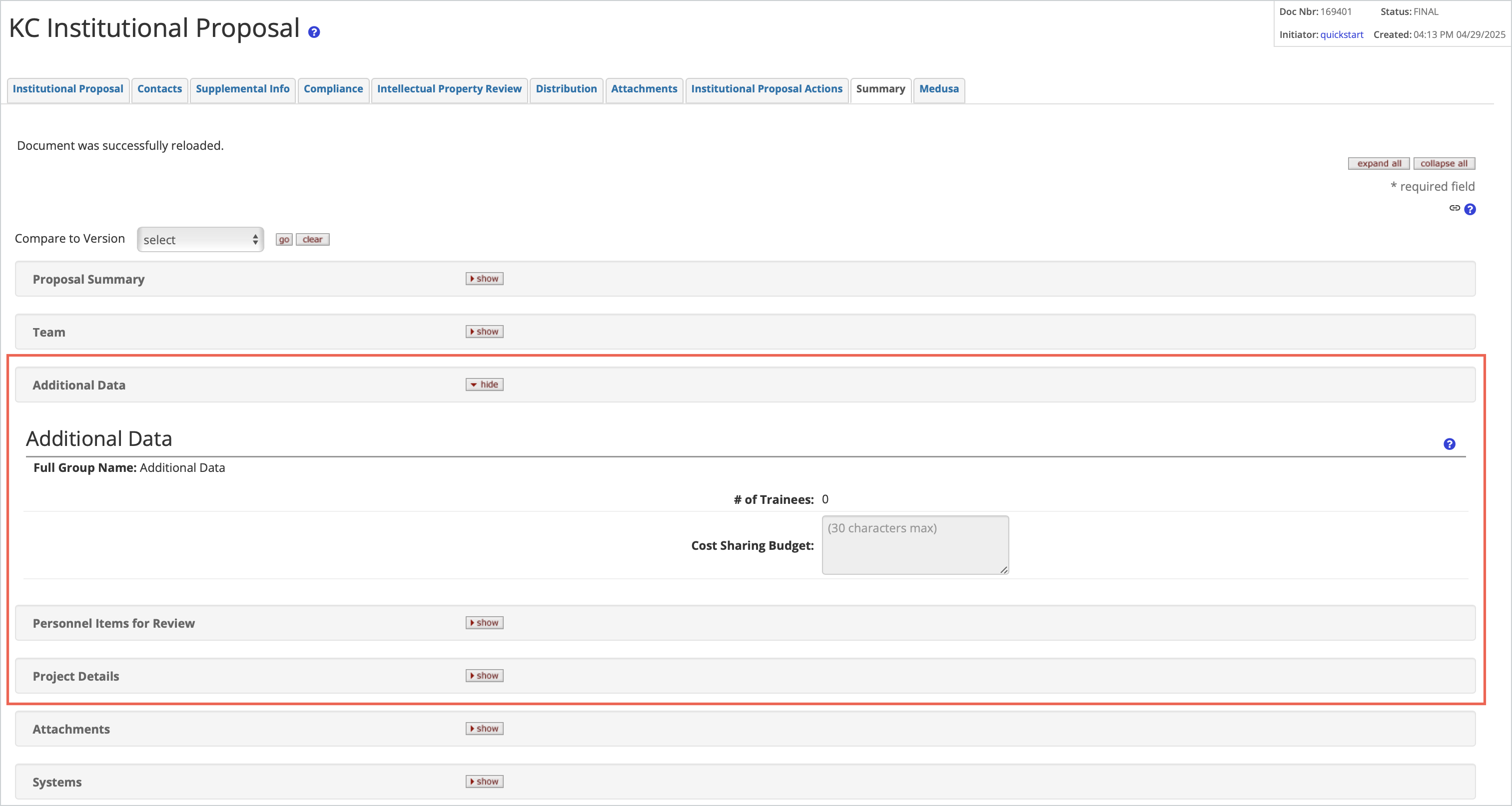 IP Summary Supplemental Info